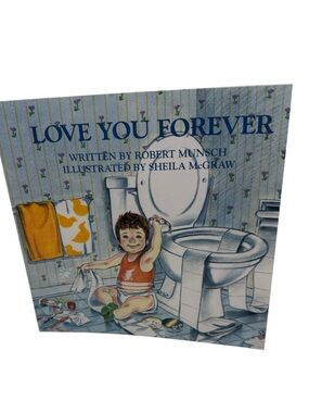 Love You Forever Children's Book - Blue & White Cover